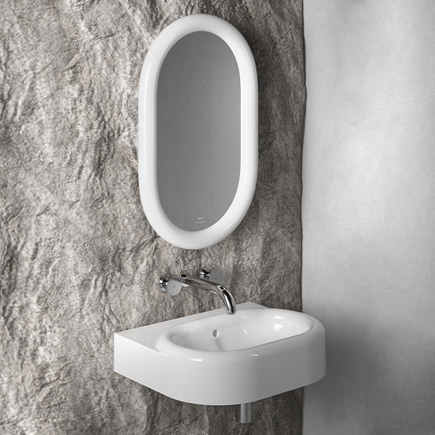 VitrA Liquid Tom Dixon Ayna ve Lavabo Beyaz